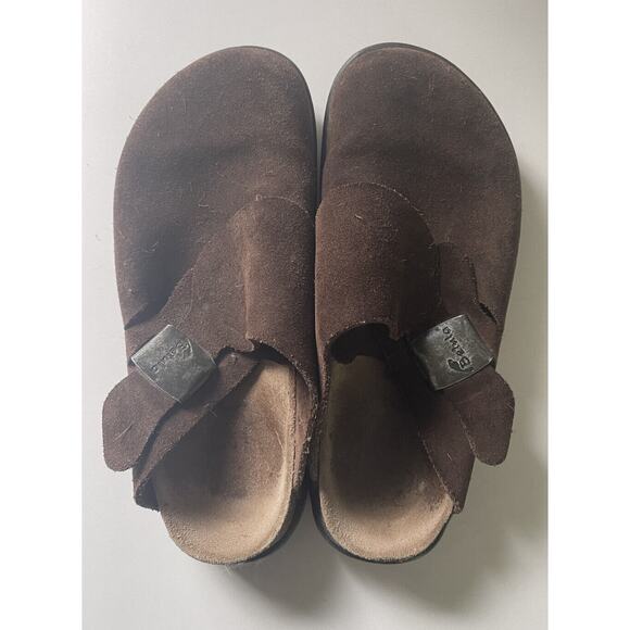 Birkenstock Shoes - Birkenstock Betula Brown Mule Suede Slip On Clog Buckle Leather 240 L/6 M/4